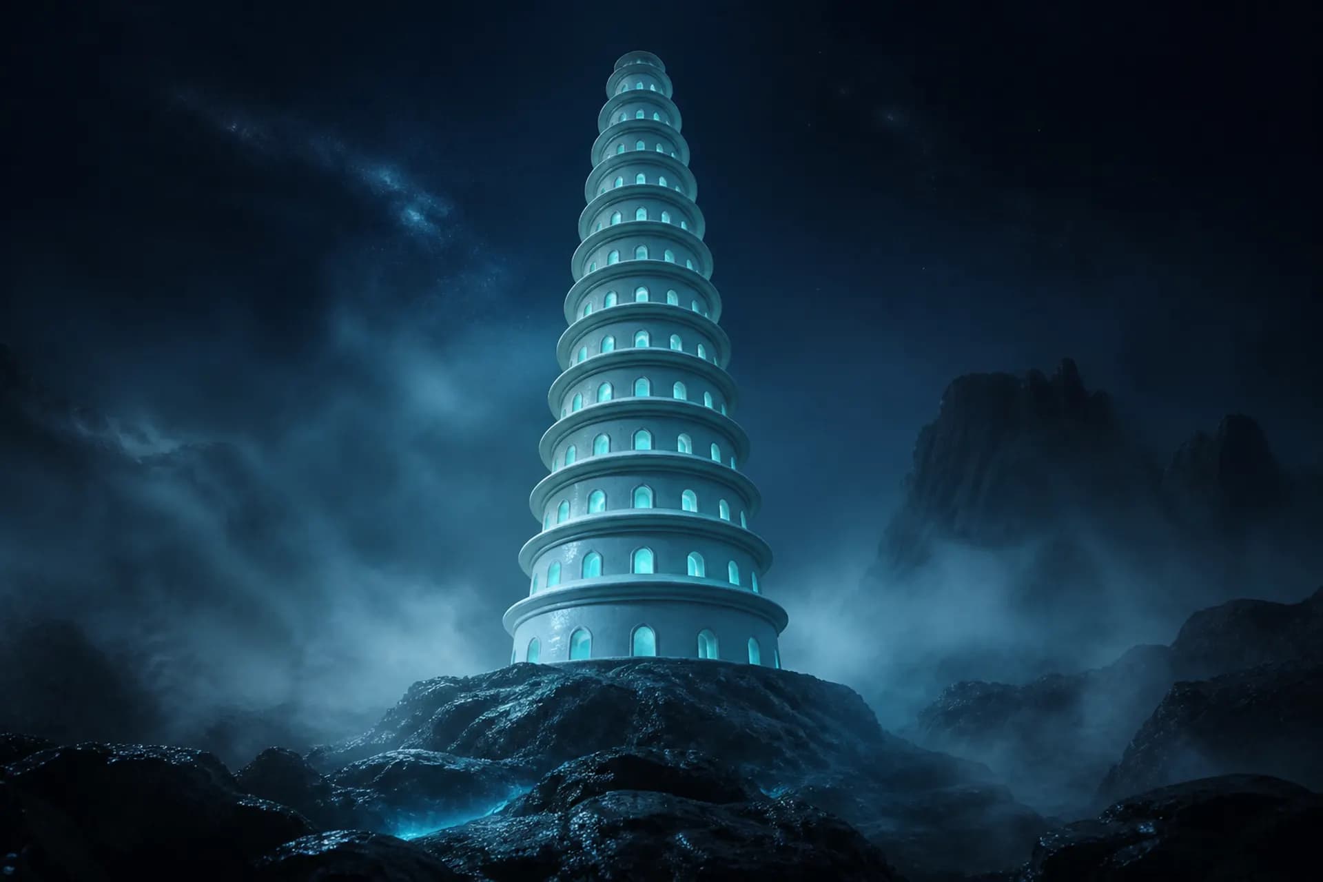 Porcelain-stack tower